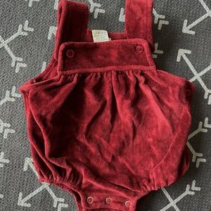 Kate Quinn velour bubble romper Maroon